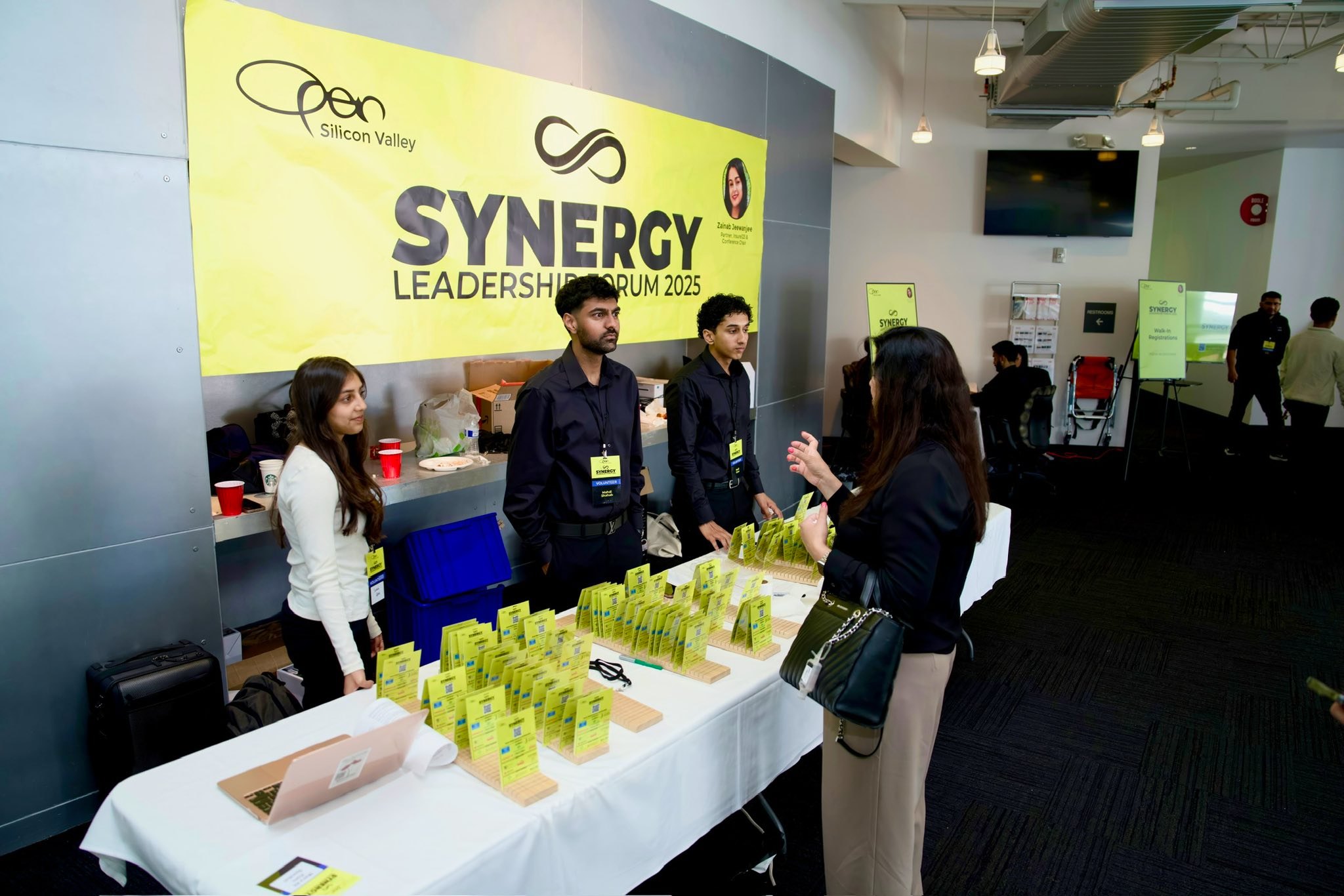 OPEN SV volunteers welcoming attendees at a recent event